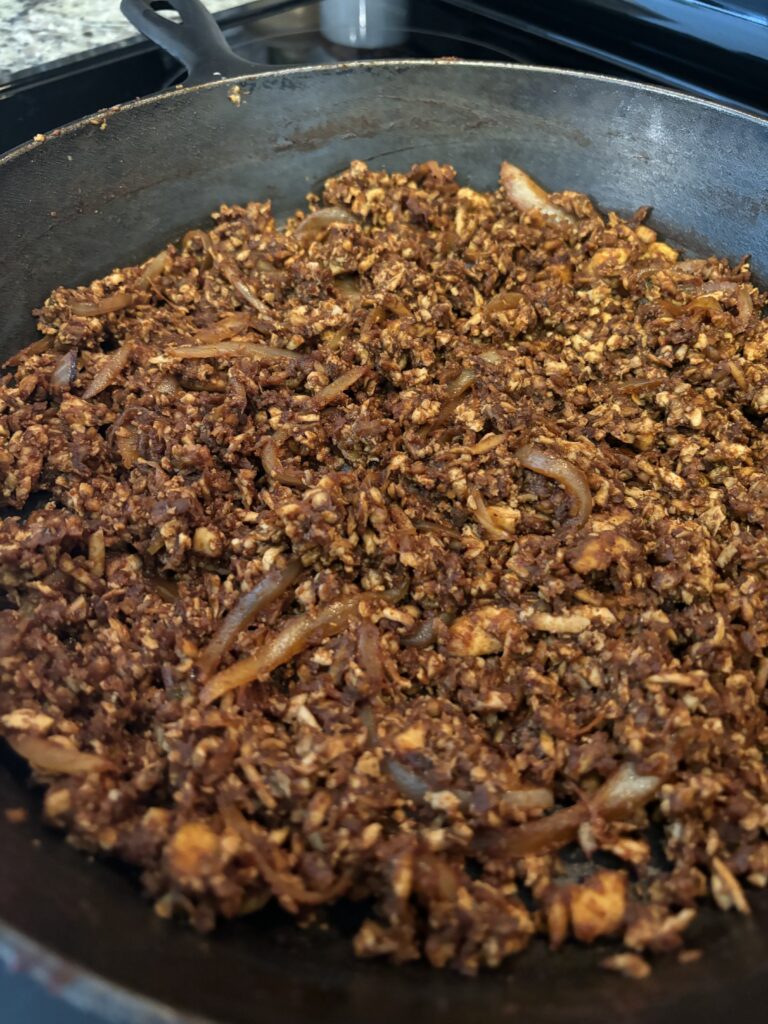 Shredded Tofu Taco Meat